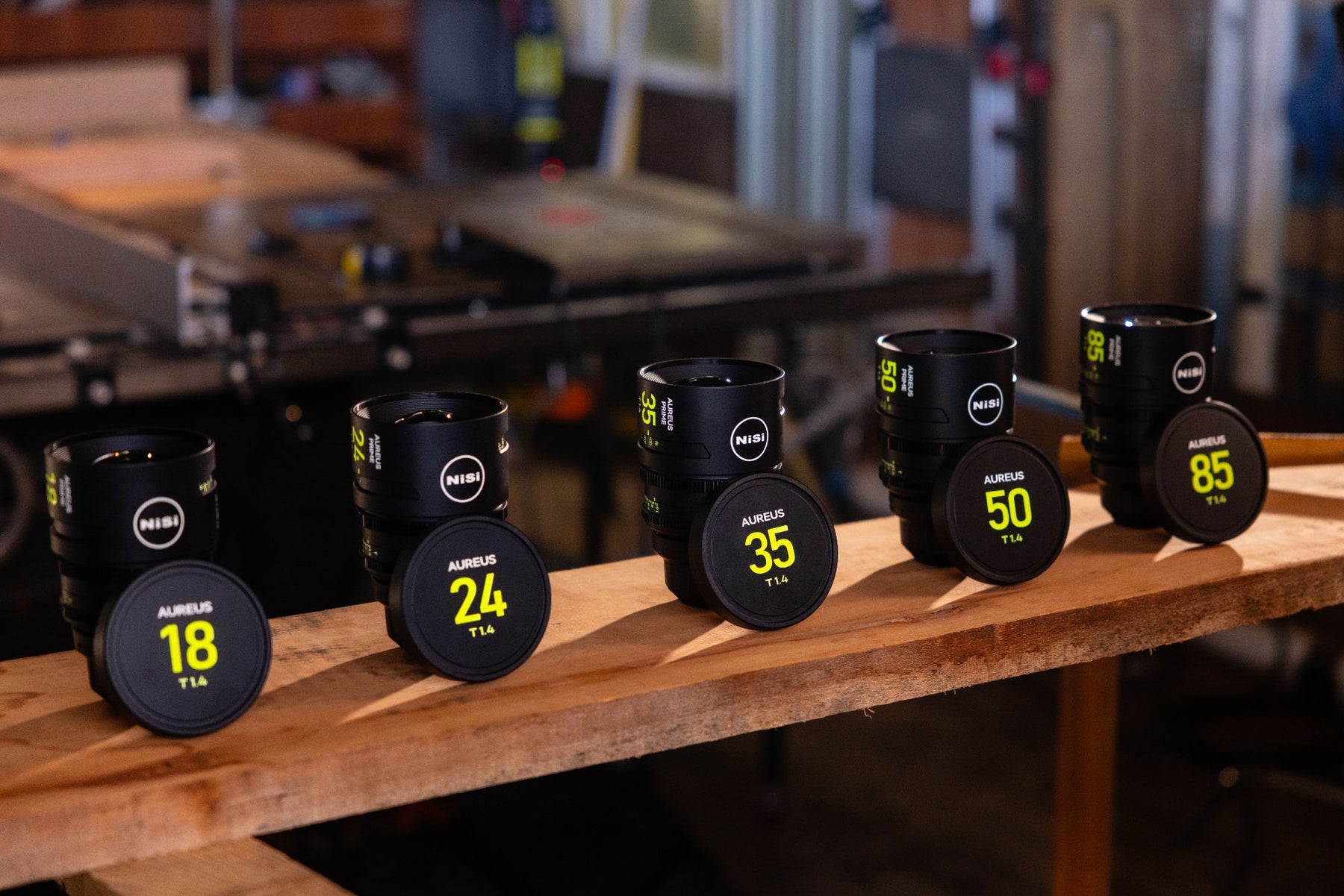 NiSi Aureus Prime Full Frame T1.4 Cinema Lens Kit - 18mm, 24mm, 35mm, 50mm, 85mm + Hard Case (PL Mount)